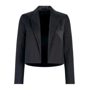 NWT RtA Single breasted leather and denim back blazer - Size 6